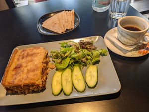 moussaka at Veganaki in Athens