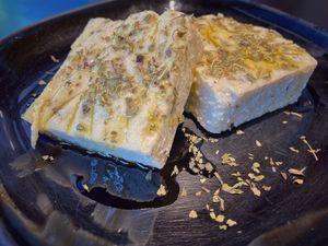 Cashew feta at Veganaki in Athens