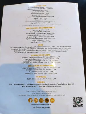 Menu 4 at Veganaki in Athens