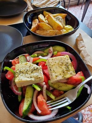 Greek Salad at Veganaki in Athens