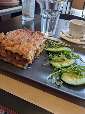 Moussaka, so so so tasteful! at Veganaki in Athens