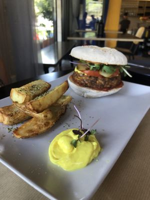 veggie burger   at Veganaki in Athens