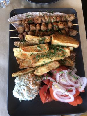 souvlaki   at Veganaki in Athens