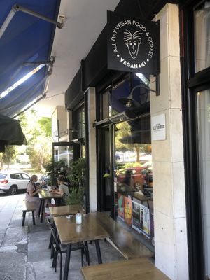 outside  at Veganaki in Athens