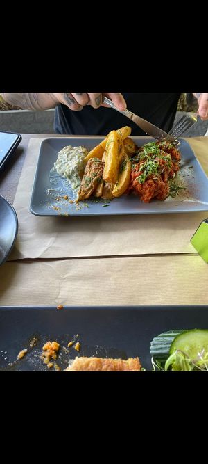 Already devouring this before my wife could take a photo it was that good at Veganaki in Athens