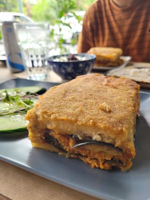 Moussaka at Veganaki in Athens