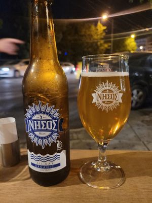 Organic Beer at Veganaki in Athens