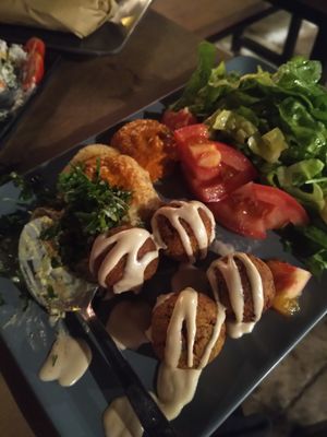 falafel plate at Veganaki in Athens