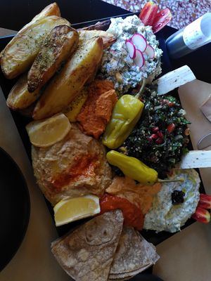 appetizer plate at Veganaki in Athens