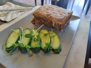 The pastitsio was so good we went back to this restaurant three times my boyfriend got it all three times and I ended up getting it once as well! Do not pass on the pastitsio at Veganaki in Athens