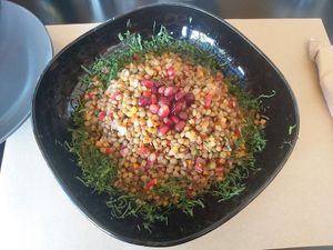 Lentil salad at Veganaki in Athens