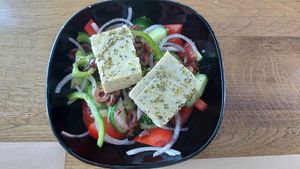 Greek Salad at Veganaki in Athens