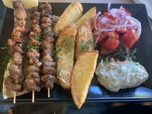 Souvlaki   at Veganaki in Athens