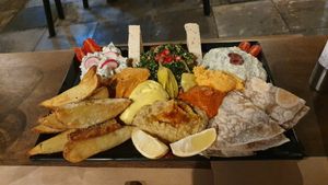 Starter platter at Veganaki in Athens