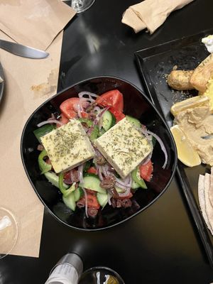 Greek salad  at Veganaki in Athens