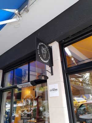 Outside at Veganaki in Athens