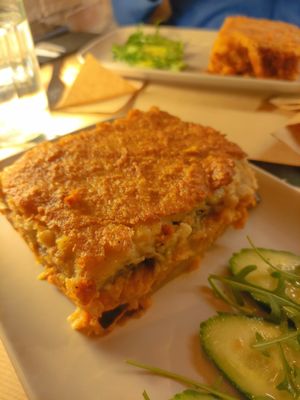 Moussaka at Veganaki in Athens