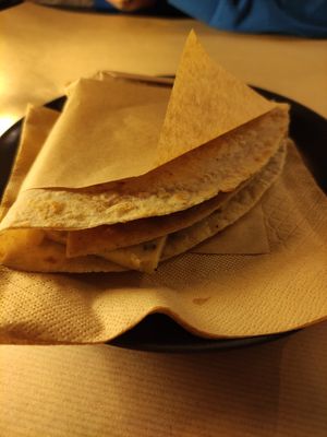 Cheese pitta pocket at Veganaki in Athens