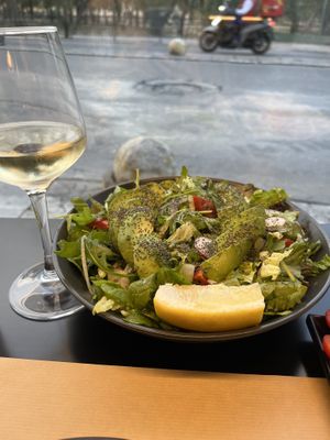 Nice light and healthy options that are still large portions.   at Veganaki in Athens