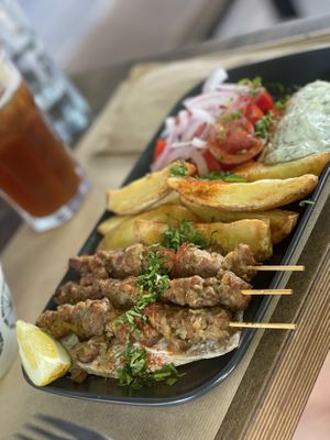 Vegan souvlaki! It was delicious !  at Veganaki in Athens