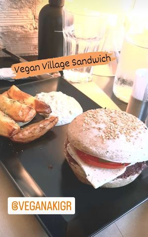 Vegan Village Sandwich at Veganaki in Athens