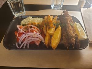 Souvlaki at Veganaki in Athens