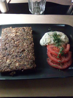 Zucchini pie at Veganaki in Athens