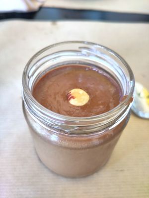 Praline cream with hazelnut at Veganaki in Athens