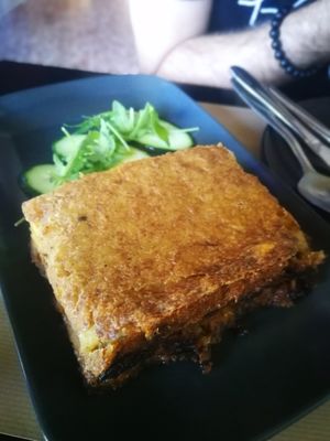 Vegan Moussaka at Veganaki in Athens
