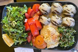 Falafel Plate  at Veganaki in Athens