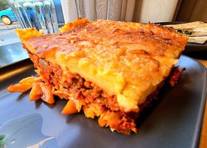 Pastitsio at Veganaki in Athens