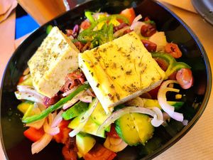 Greek Salad at Veganaki in Athens