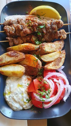 Souvlaki at Veganaki in Athens