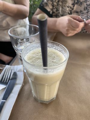 White smoothie  at Veganaki in Athens