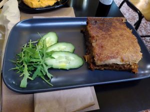 Moussaka at Veganaki in Athens