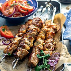 Souvlaki   at Veganaki in Athens