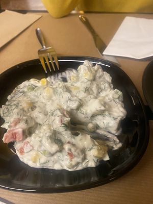 Olivie salad  at Veganaki in Athens