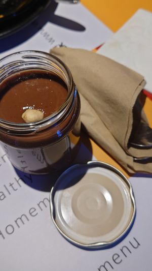 Should be like a mousse but I felt like eating a whole glass of pure Nutella... The sensation wasn't pleasant... Also disappointed at Veganaki in Athens