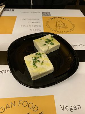 Cashew nuts feta cheesee  at Veganaki in Athens