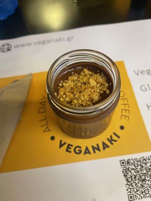 Hazelnut praline   at Veganaki in Athens
