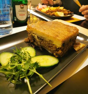 Moussaka at Veganaki in Athens