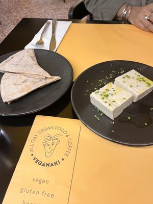 Cashew nuts feta  at Veganaki in Athens