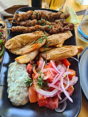 Souvlaki at Veganaki in Athens