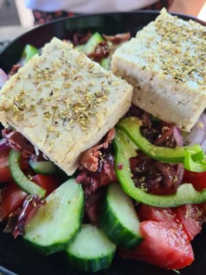 Greek salad at Veganaki in Athens