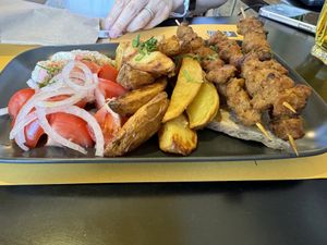 Souvlaki Plate   at Veganaki in Athens