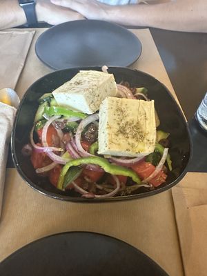 greek salad - amazing with vegan feta!   at Veganaki in Athens