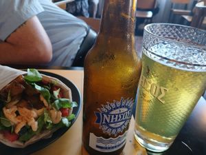 Amazing tempeh gyros at Veganaki in Athens