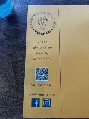 Online menu  at Veganaki in Athens