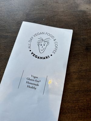 Menu card  at Veganaki in Athens