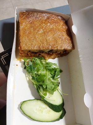 Vegan moussaka at Veganaki in Athens